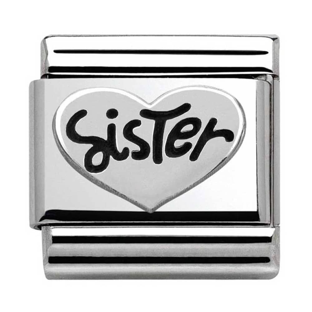 Nomination Silver Sister Heart Charm