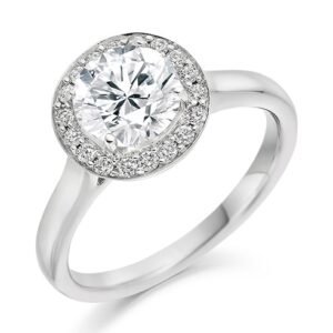 18ct White Gold Diamond Cluster 1.20cts