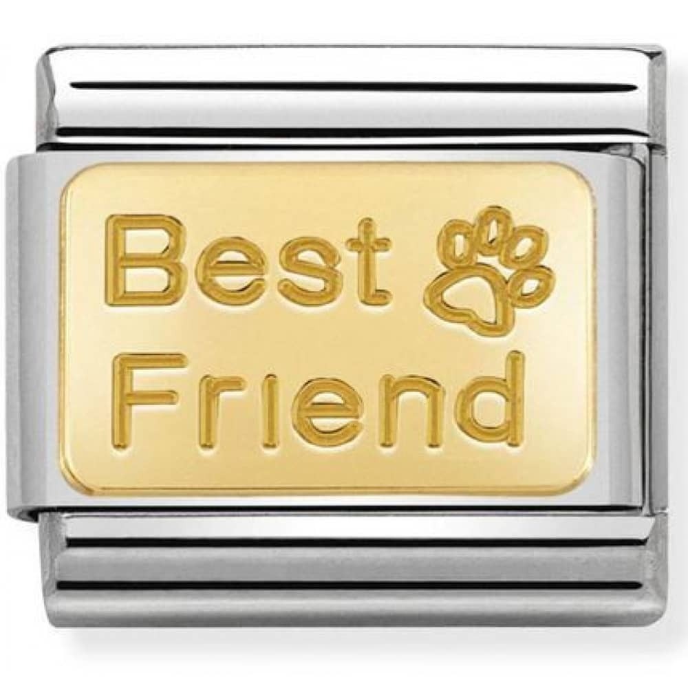 Nomination Yellow Gold Best Friend Paw Charm
