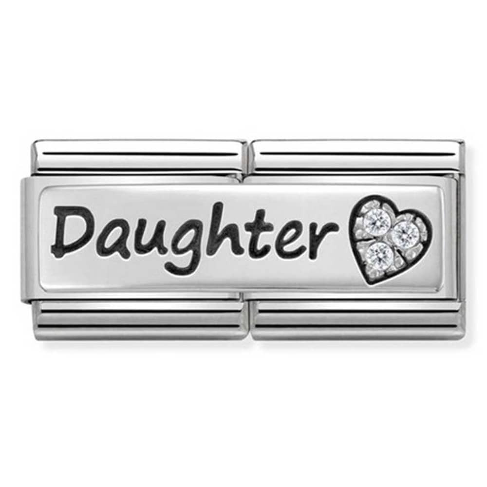 Nomination Silver Double Link ‘Daughter’ Charm
