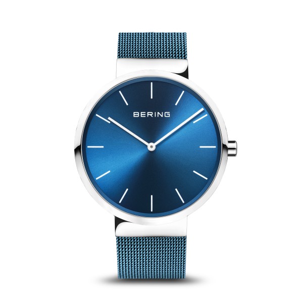 Bering Unisex Blue Mesh Bracelet Watch 16540-308