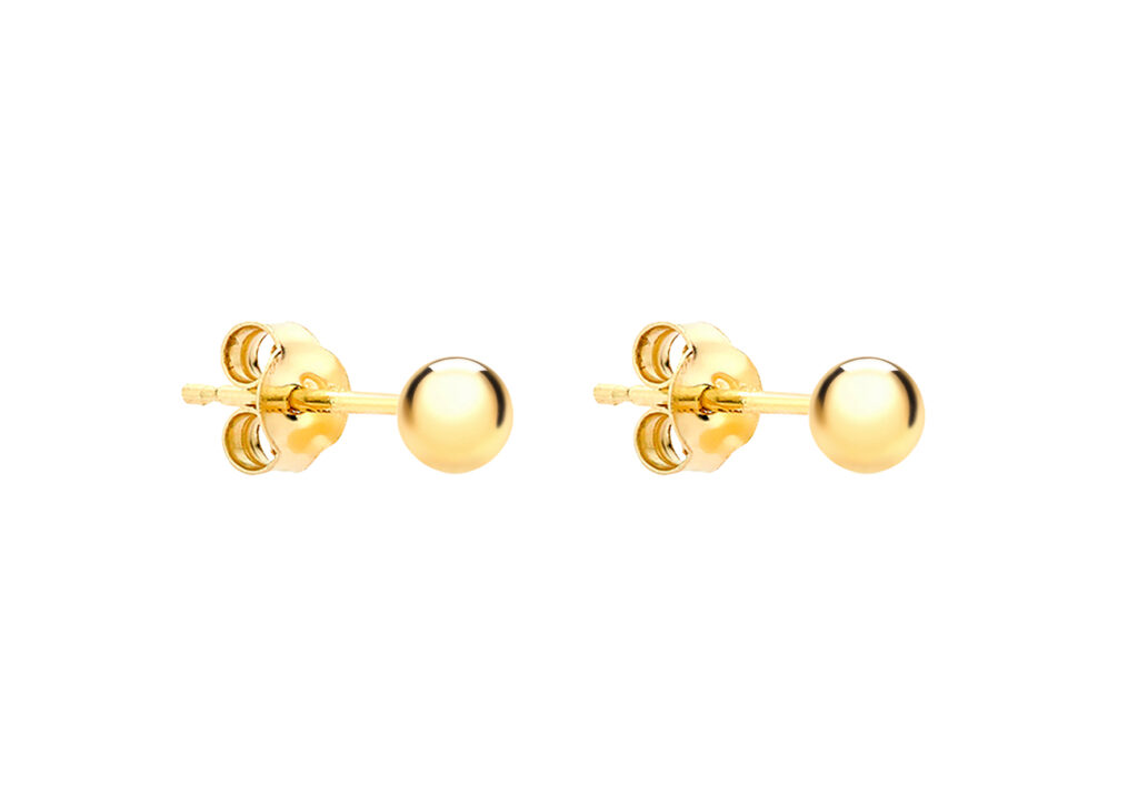 9ct Yellow Gold Polished Ball Earrings
