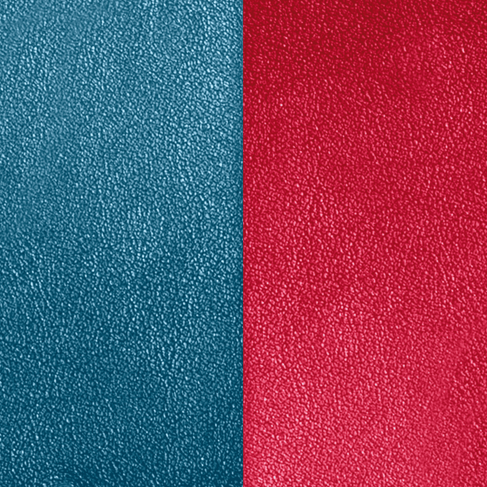 Les Georgettes 14mm Petrol Blue/Raspberry Reversible Leather Insert