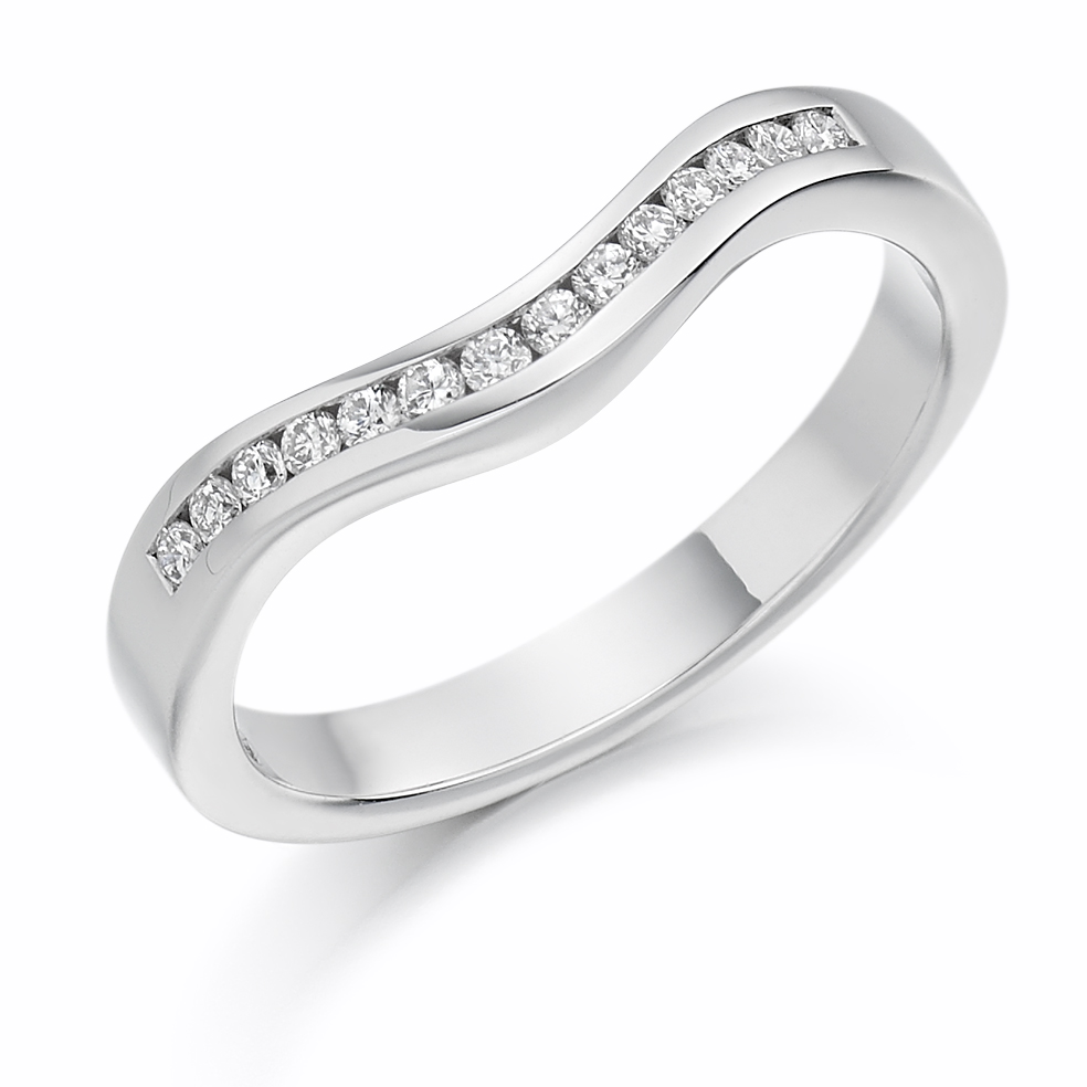Diamond Curved Half Eternity Ring 0.50cts