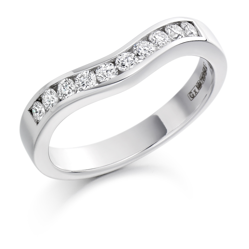 Diamond Curved Half Eternity Ring 0.33cts