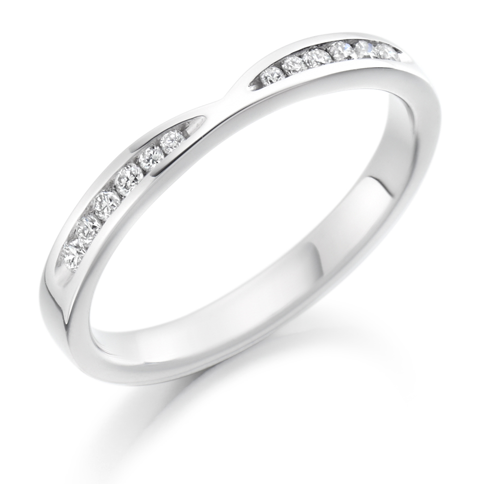 Diamond Shaped Half Eternity Ring 0.18cts