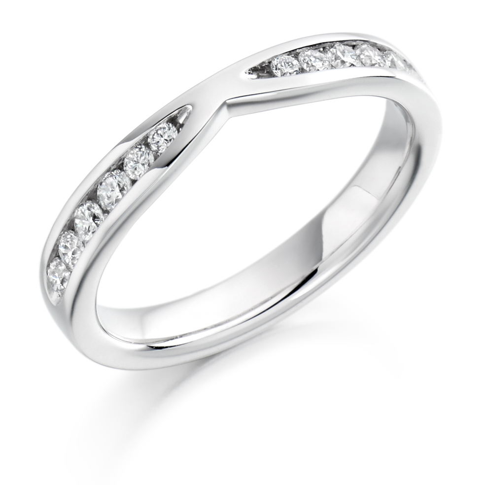 Diamond Shaped Half Eternity Ring 0.37cts