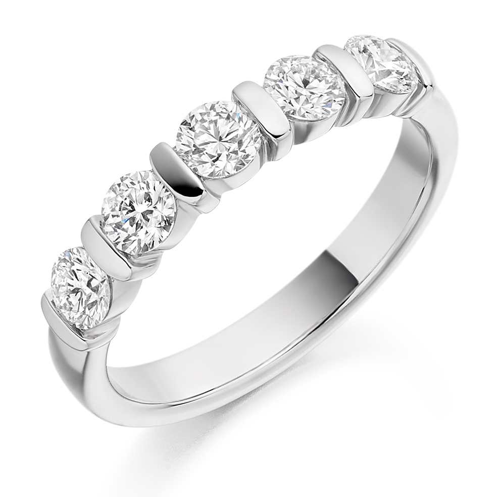 Diamond Half Eternity Ring 0.75cts
