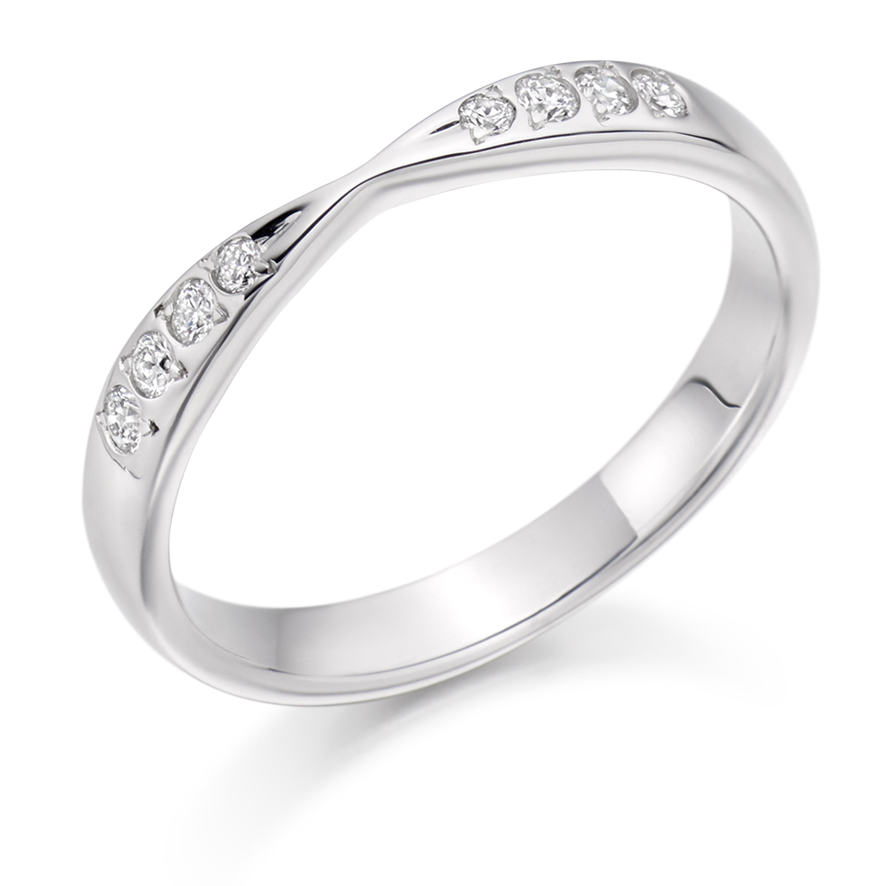Diamond Shaped Half Eternity Ring 0.15cts