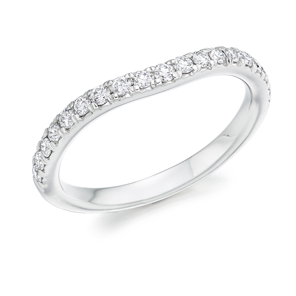 Diamond Curved Half Eternity Ring 0.35cts