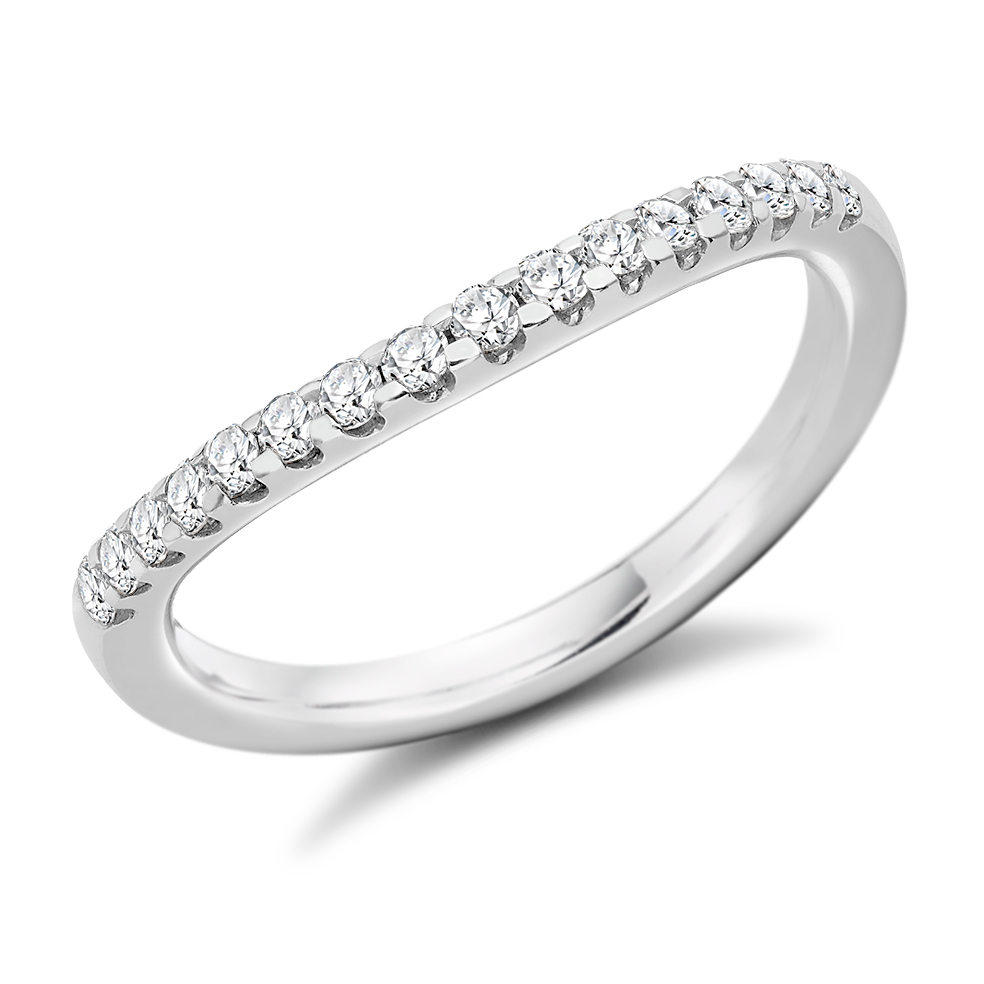 Diamond Curved Half Eternity Ring 0.30cts