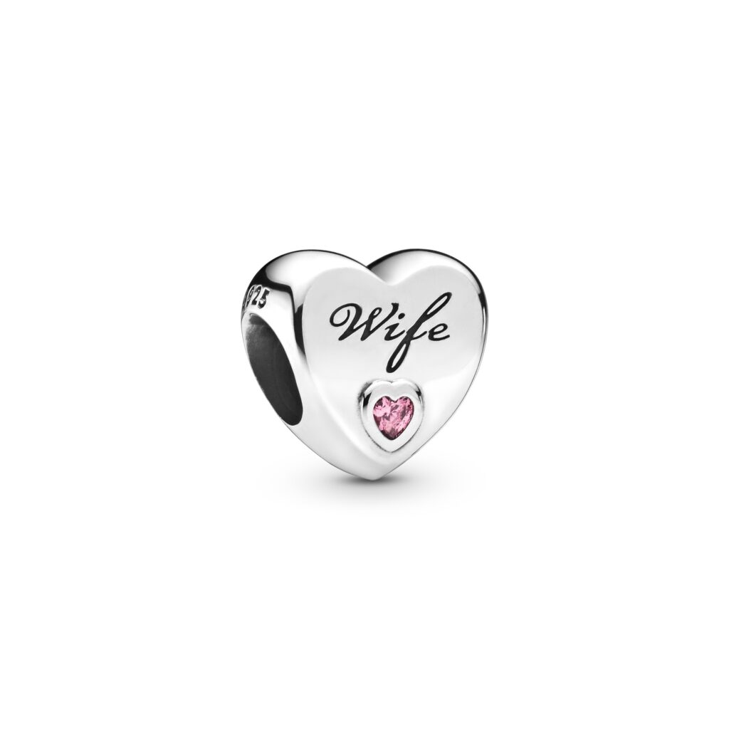 PANDORA PEOPLE Wife Love Heart Charm – 798249PCZ