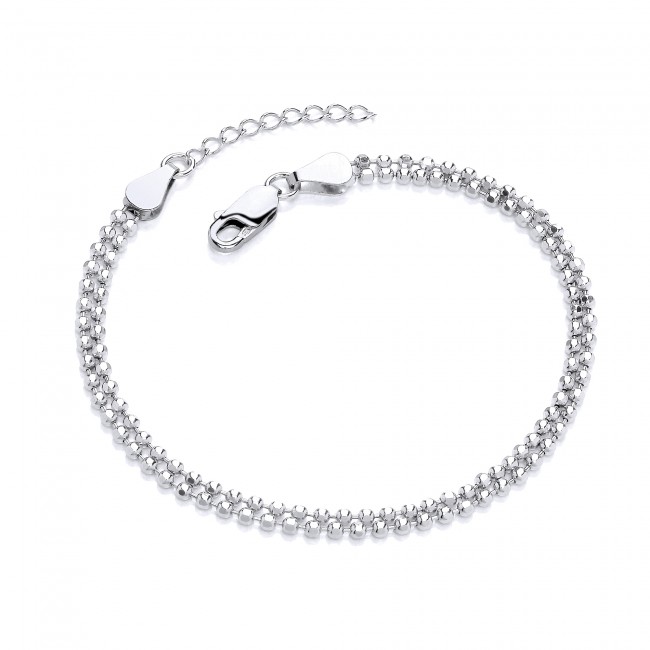 Silver Diamond-Cut Bracelet – PRS3908