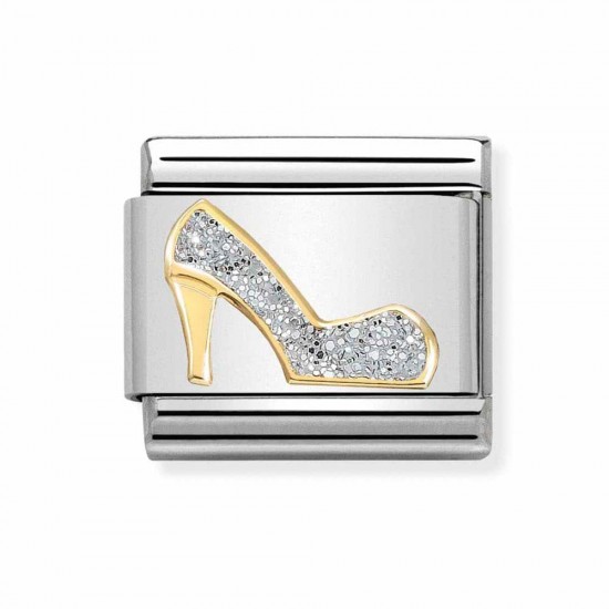 Yellow Gold Glitter High Heel Shoe Charm Stanley Hunt Jewellers - 030220/04