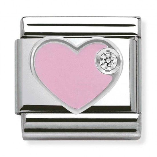 Nomination Silvershine Pink Love Heart Charm – 330305/02