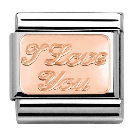 Nomination Rose Gold Plates I Love You Charm – 430101/30