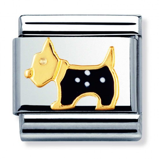 Nomination Yellow Gold Animals Terrier Dog Charm – 030248/09