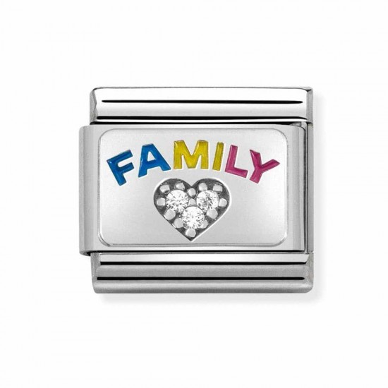 Nomination Silvershine Family Zirconia Heart Charm – 330306/08