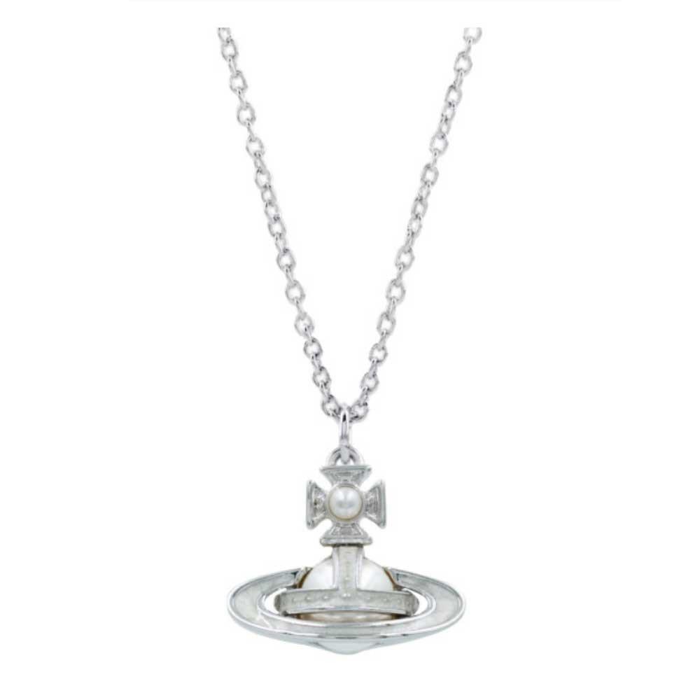 Vivienne Westwood Simonetta Silver Tone Pearl Necklace – 63020322-02W360-CN