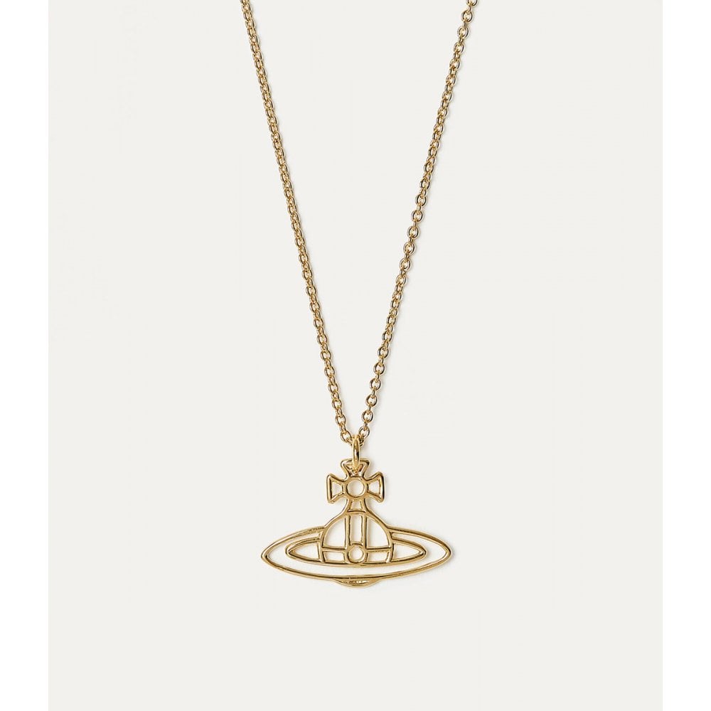 Vivienne Westwood Thin Lines Flat Orb Gold Plated Pendant – 63020259-R001-CN