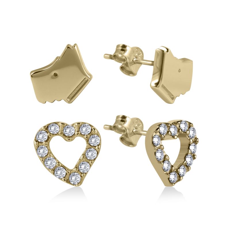Radley Jewellery Stone Heart and Dog Earrings Set – RYJ1058