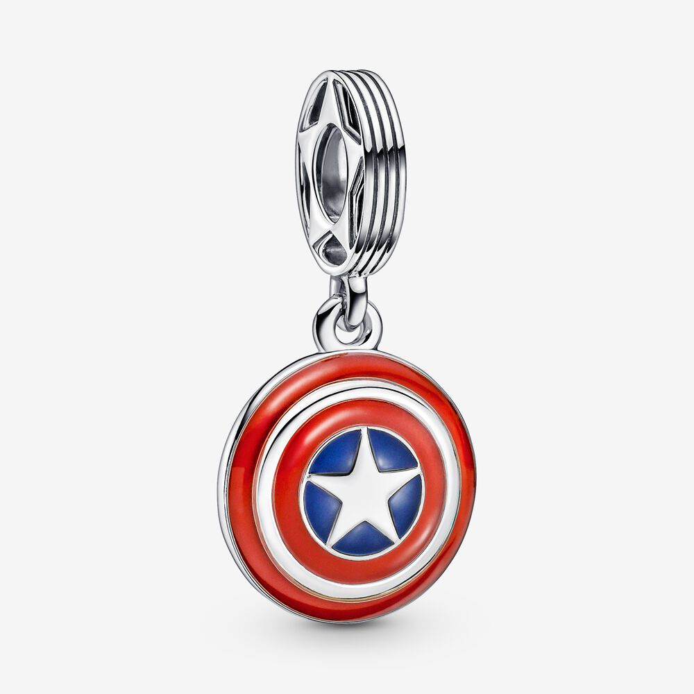Pandora Marvel The Avengers Captain America Shield Dangle Charm - 790780C01