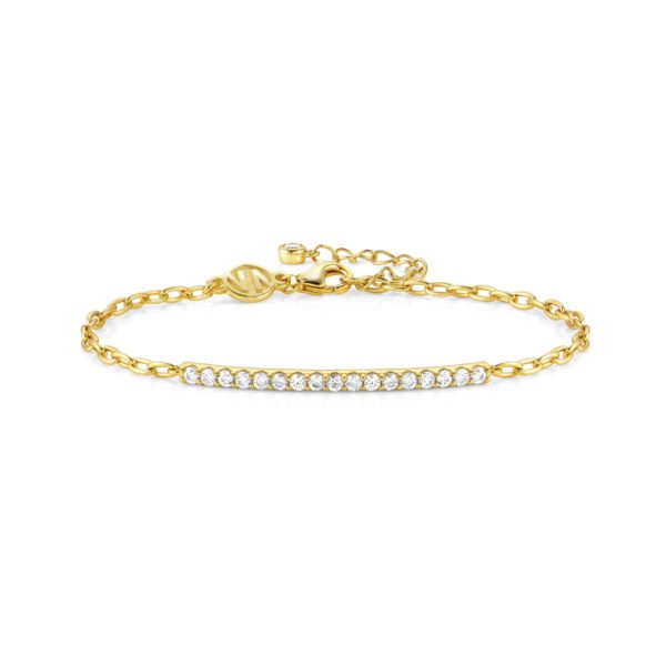 Nomination LOVELIGHT bracelet in 925 silver and cubic zirconia (014_WHITE Fin, Yellow gold) – 149703/014