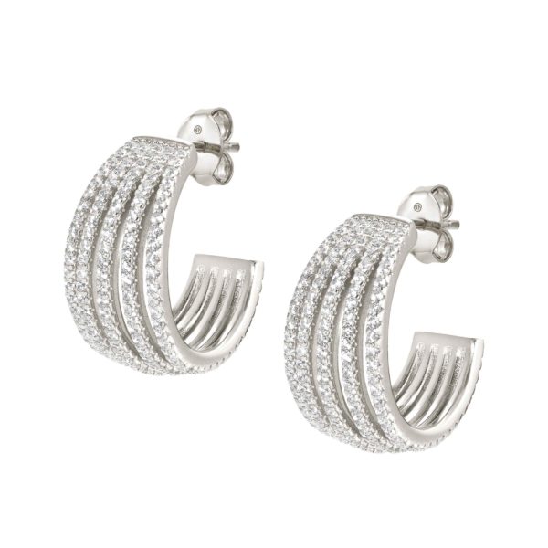 Nomination LOVELIGHT earrings in 925 silver and RICH cz (OVAL) (008_WHITE Silver finish) – 149708/008