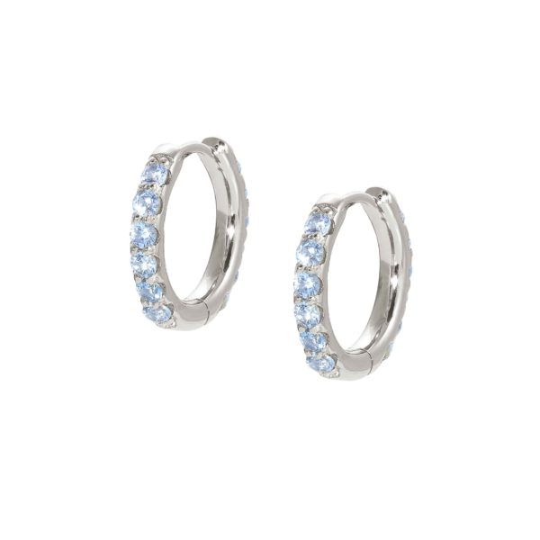 Nomination LOVELIGHT earrings in 925 silver and cz (CIRCLE) (019_LIGHT BLUE Fin, Silver) – 149709/019