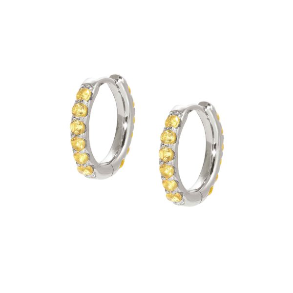 Nomination LOVELIGHT earrings in 925 silver and cz (CIRCLE) (021_YELLOW Fin, Silver)- 149709/021
