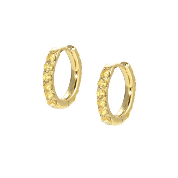 Nomination LOVELIGHT earrings in 925 silver and cz (CIRCLE) (022_YELLOW Fin, Yellow gold) – 149709/022
