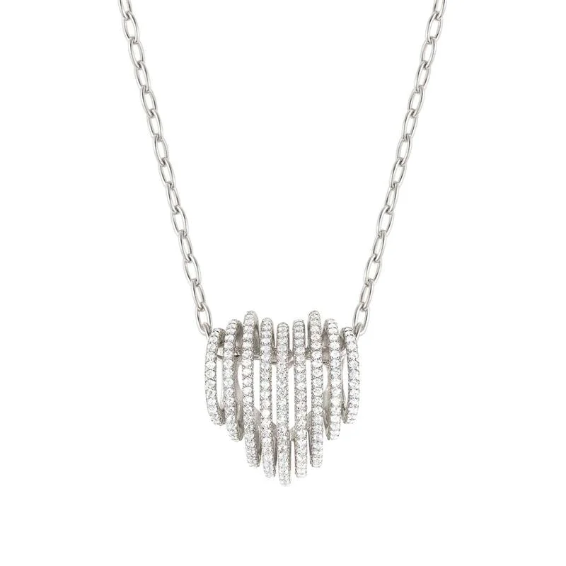 Nomination Lovelight silver heart necklace white cz – 149716/008