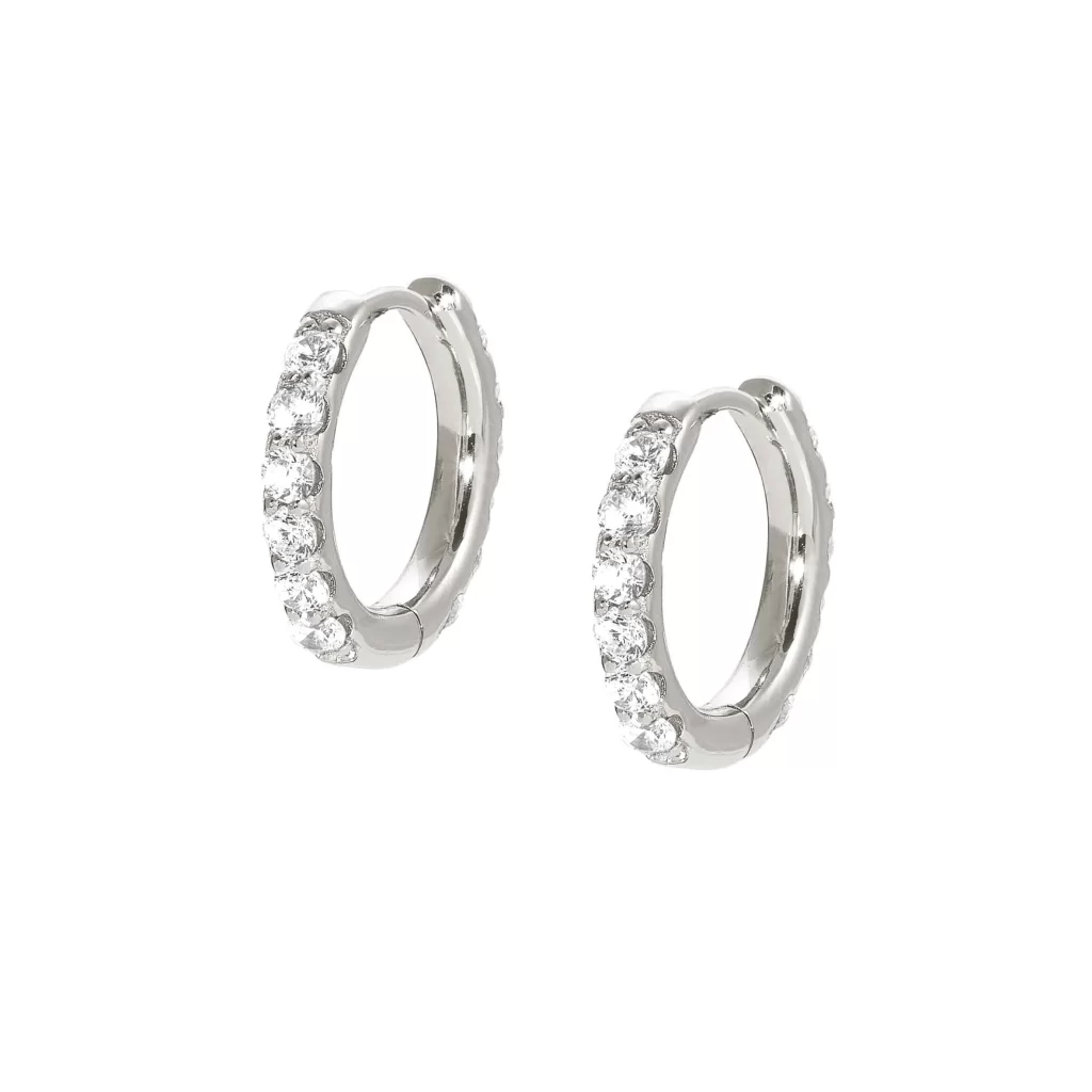 Nomination Lovelight Earrings in Sterling Silver with White Stones- 149709 008