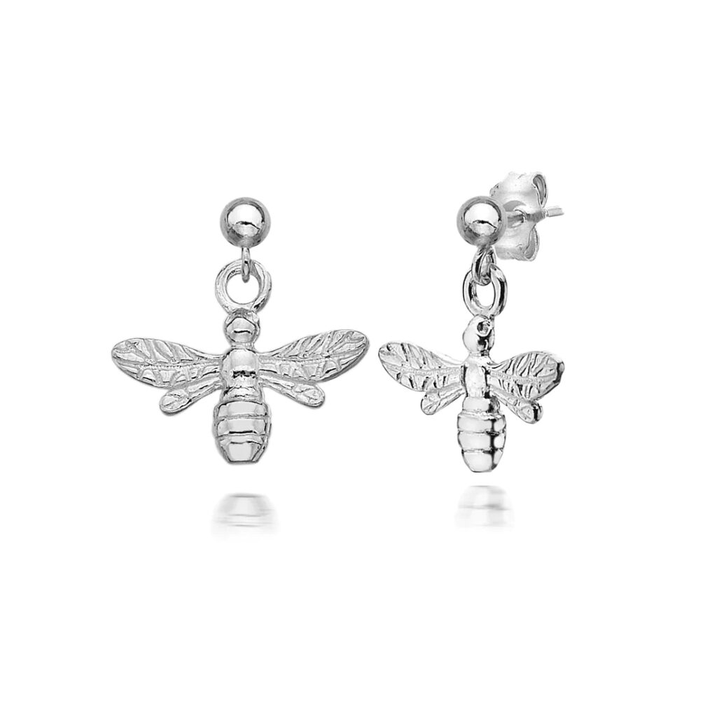 Dollie Jewellery Bumble Bee Silver Drop Earrings – E0010