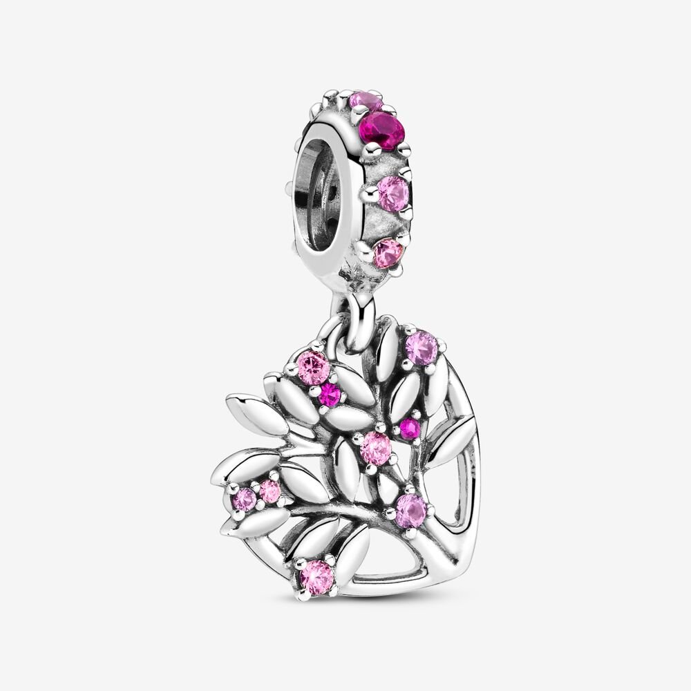Pandora Pink Heart Family Tree Dangle Charm - 799153C01