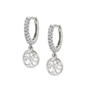 Chic & Charm Tree of Life Hoop Earrings - 148604/047