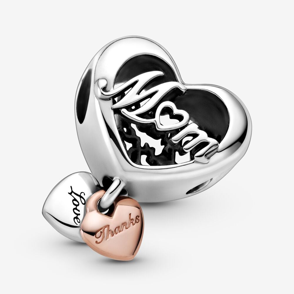 Pandora - Disney, Minnie Mouse Mom Heart Charm, Rose Gold-Plated | REEDS  Jewelers