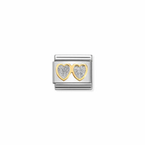 Composable Classic Link double hearts glitter - 030220/01