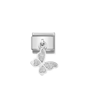 Composable Classic Link Butterfly Pendant with Glitter- 331805 03