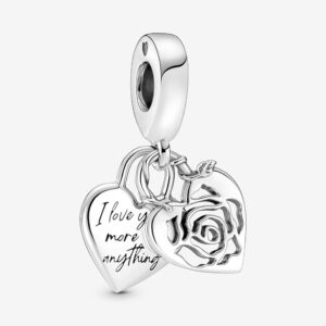 Pandora Rose Heart Padlock Dangle Charm - 790086C00