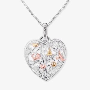 Three Colour Tree Of Life Heart Necklace - ERN-HEARTTREE-TRICO
