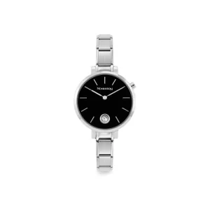Classic Paris Black & CZ Dial Watch - 076033/012