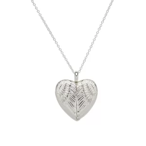 Sterling Silver Winged Heart Locket - MK-710