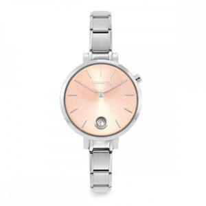 Classic Paris Pink Dial & CZ Watch - 076033/027