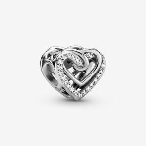 Sparkling Entwined Hearts Charm - 799270C01