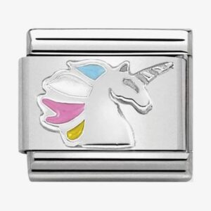 Classic Silvershine Unicorn with Enamel Charm - 330204/16