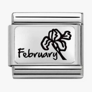 Classic Composable Plates February Flower Charm - 330112/14