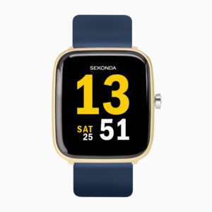 Motion Smart Watch | Gold Case & Blue Silicone Strap - 30050