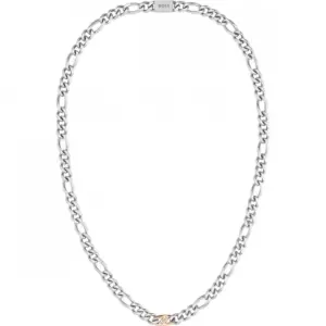 Ladies Stainless Steel Figaro Necklace - 1580586