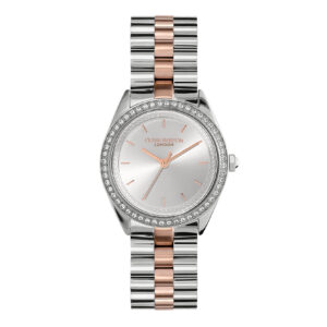 Sports Luxe 34mm Bejewelled Silver & Two Tone Bracelet Watch - 24000138